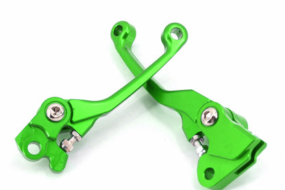 KKE Green Brake Clutch Levers Fit Kawasaki KX125/250 2006-2008 KX250F/450F 2006-2013