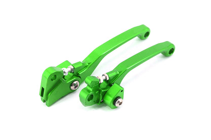 KKE Green Brake Clutch Levers Fit Kawasaki KX125/250 2006-2008 KX250F/450F 2006-2013