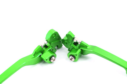 KKE Green Brake Clutch Levers Fit Kawasaki KX125/250 2006-2008 KX250F/450F 2006-2013
