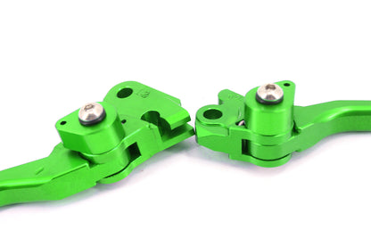 KKE Green Brake Clutch Levers Fit Kawasaki KX125/250 2006-2008 KX250F/450F 2006-2013