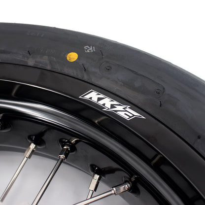 KKE 17 Inch Supermoto Rims Tires For YAMAHA WR250F 2001-2019 WR450F 2003-2018