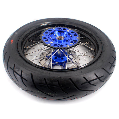 KKE 17 Inch Supermoto Rims Tires For YAMAHA WR250F 2001-2019 WR450F 2003-2018