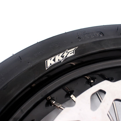 KKE 17 Inch Supermoto Rims Tires For YAMAHA WR250F 2001-2019 WR450F 2003-2018