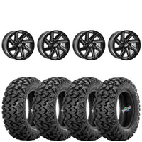 Sedona Chopper Gloss Black 4/156 4+3 wheels mounted on Sedona Rip Saw RT