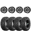 Sedona Chopper Gloss Black/Machined 4/137 4+3 wheels mounted on Sedona Rip Saw RT
