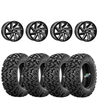 Sedona Chopper Gloss Black/Machined 4/137 4+3 wheels mounted on Sedona Rip Saw RT