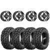 Sedona Riot Blk/Machined 4/110 4+3 wheels mounted on Sedona Rip Saw RT