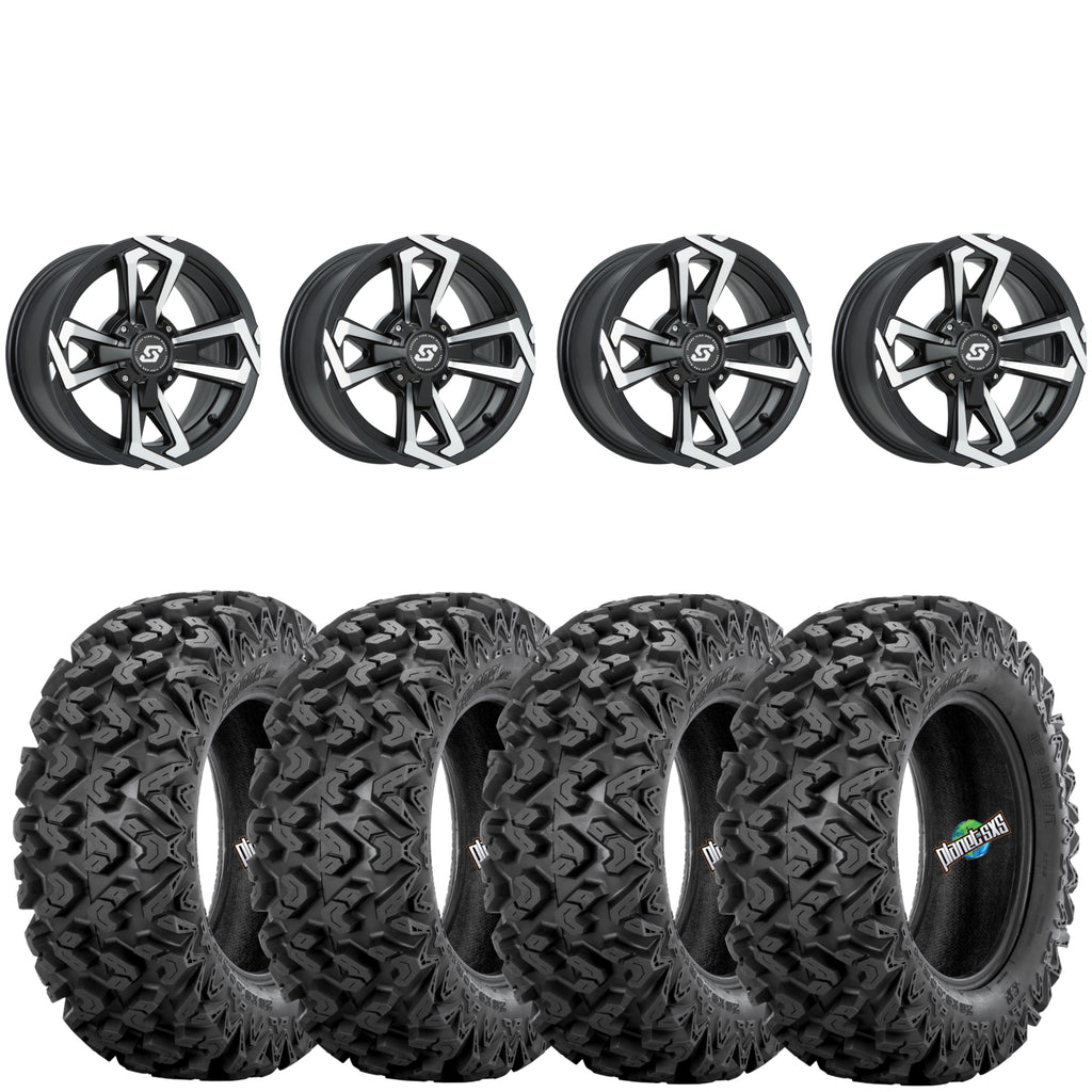 Sedona Riot Blk/Machined 4/110 4+3 wheels mounted on Sedona Rip Saw RT
