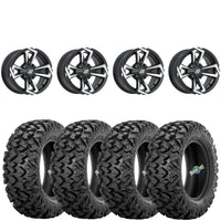Sedona Riot Blk/Machined 4/110 4+3 wheels mounted on Sedona Rip Saw RT