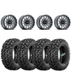 Raceline A95SG Trophy Stealth Grey 4/137 4+3 wheels mounted on Sedona Rip Saw RT