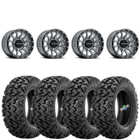 Raceline A95SG Trophy Stealth Grey 4/137 4+3 wheels mounted on Sedona Rip Saw RT