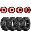 Raceline A94R Krank Red 4/137 wheels mounted on Sedona Rip Saw RT