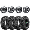 Raceline A94B Krank Satin Black 4/110 4+3 wheels mounted on Sedona Rip Saw RT