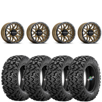 Raceline A94BZ Krank Bronze 4/156 wheels mounted on Sedona Rip Saw RT
