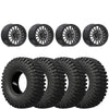 Valor V06 Brushed Gunmetal Beadlock Wheels + EFX MotoCrusher Tires (Mounted Kit) – 15x8 | 5x4.5 Bolt Pattern | Fits Polaris RZR Pro R, Turbo R, Ranger 1500