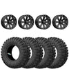 MSA M20 Kore Matte Black 4/110 3.5+3.5 mounted on EFX MotoClaws