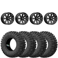 MSA M20 Kore Matte Black 4/110 3.5+3.5 mounted on EFX MotoClaws