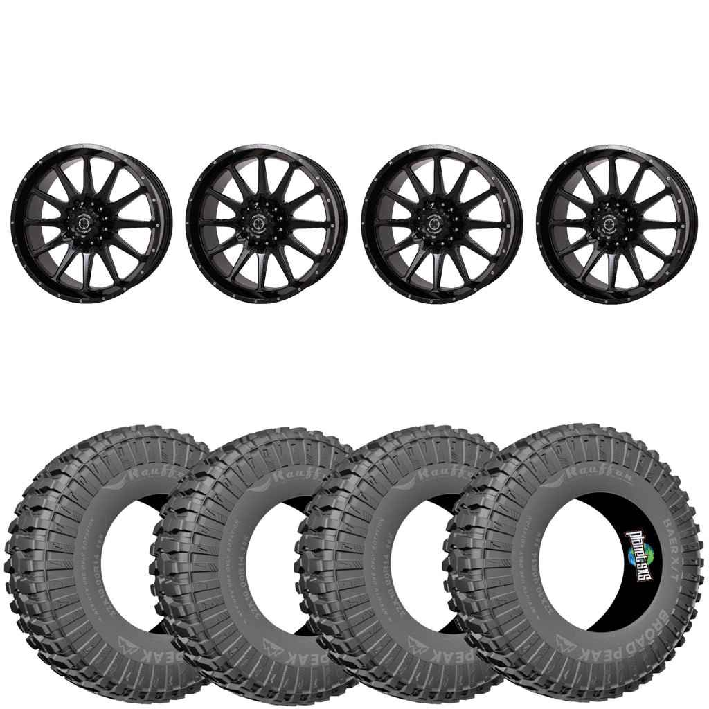 Frontline 762 Gloss Black beadlock on Broad Peak Baer XT | 4/156