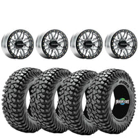 Raceline Ryno 15x10 beadlock Machined 4/137 5+5 mounted on Obor Roc Scrapers