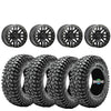 Raceline Ryno 15x10 beadlock Satin Black 4/156 5+5 mounted on Obor Roc Scrapers