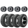 Metal FX Delta beadlock 15x10 Satin Black 4/137 mounted on Journey Rock Poison tires