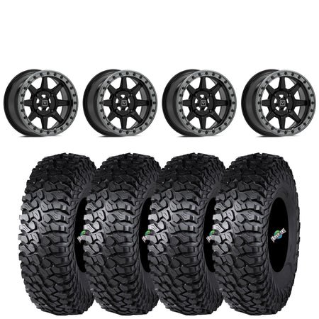 Valor Offroad V13 Satin Black beadlock on Journey Rock Poison | 4/137
