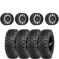 Valor Offroad V09 Satin Black beadlock on ITP Savage XT | 6/5.5