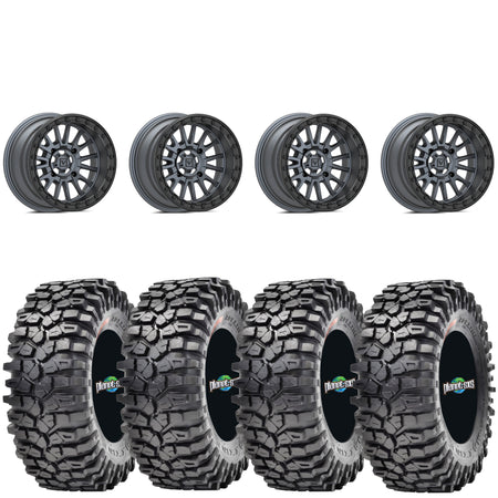 Valor Offroad V16 satin gunmetal beadlock on Maxxis Roxxzilla | 4/137