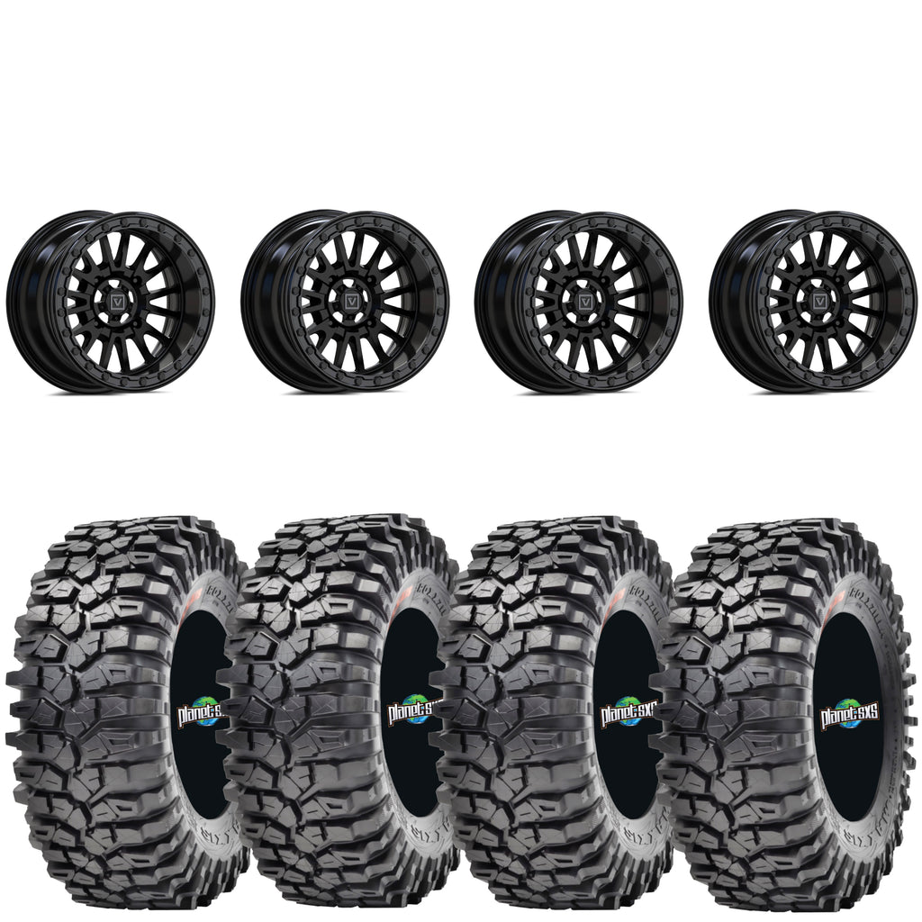 Valor Offroad V16 satin black beadlock on Maxxis Roxxzilla | 4/137