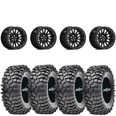 Valor Offroad V16 satin black beadlock on Maxxis Roxxzilla | 4/137