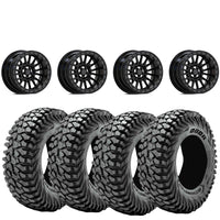 Valor Offroad V16 satin black beadlock on Journey Rock Poison tires  | 5/4.5