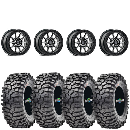 Valor Offroad V18 hyper black beadlock on Maxxis Roxxzilla | 5/4.5