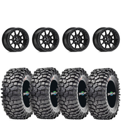 Valor Offroad V18 gloss black beadlock on Maxxis Roxxzilla | 5/4.5