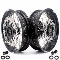 KKE 3.5 & 4.25 Rims For Honda XR400R 1996-2004 XR600R 1991-2000 Supermoto Wheels Black
