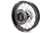 KKE 17 inch Supermoto Wheels Rims for HONDA XR650L 1993-2024 Black Hub Discs