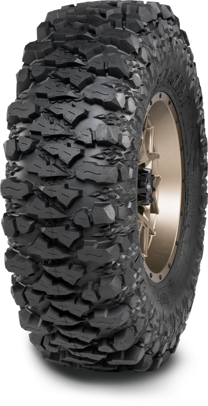 System 3 SB-5 Matte Black Beadlocks on ITP Savage Sticky Tires – 4/137 Bolt Pattern