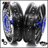 KKE 3.5 & 4.25 Wheels for Yamaha WR250F 2001 WR450F 2003-2018 Blue