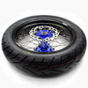 KKE 3.5/4.25*17inch Wheels Tires For 2003-2025 KTM SX SX-F XC EXC EXC-F Husqvarna Husaberg Blue & Black