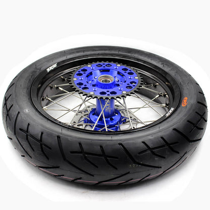 KKE 3.5/4.25*17inch Wheels Tires For 2003-2025 KTM SX SX-F XC EXC EXC-F Husqvarna Husaberg Blue & Black