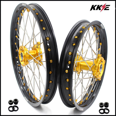 KKE 19 & 16 RM80 RM85 1993-2025 Kids Wheels for Suzuki Gold Nipple