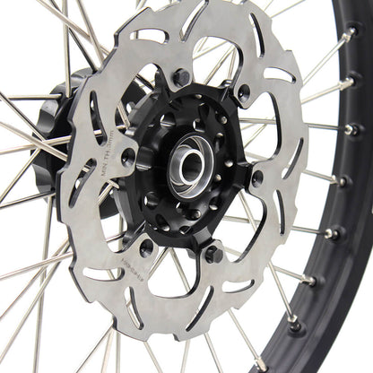 KKE 21/18 Enduro Dirtbike Wheel Rim For SUZUKI DRZ400 DRZ400S DRZ400E Black Hub & Rim