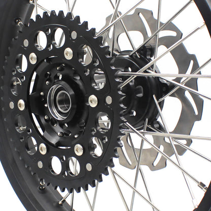 KKE 21/18 Enduro Dirtbike Wheel Rim For SUZUKI DRZ400 DRZ400S DRZ400E Black Hub & Rim