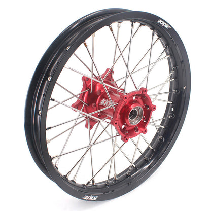 KKE 21/18 Spoked Enduro Wheels for GAS GAS Enduro Bikes 2004-2017 Red