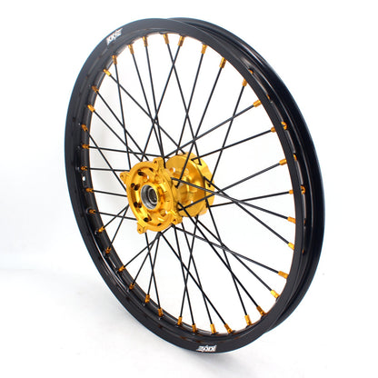 KKE 21 & 19 MX Wheels Rims for SUZUKI RMZ250 2007-2025 RMZ450 2005-2025 Black Spokes