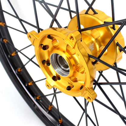 KKE 21 & 19 MX Wheels Rims for SUZUKI RMZ250 2007-2025 RMZ450 2005-2025 Black Spokes