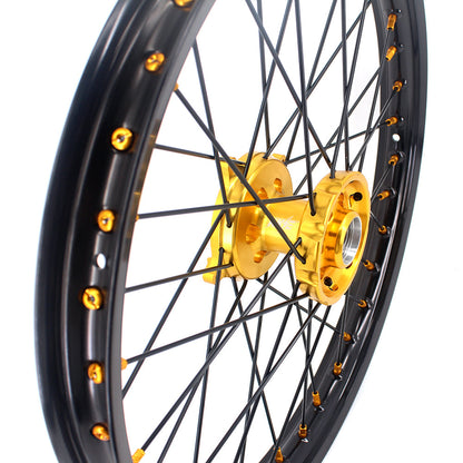 KKE 21 & 19 MX Wheels Rims for SUZUKI RMZ250 2007-2025 RMZ450 2005-2025 Black Spokes