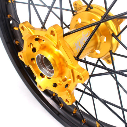 KKE 21 & 19 MX Wheels Rims for SUZUKI RMZ250 2007-2025 RMZ450 2005-2025 Black Spokes