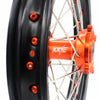 KKE 19in. 16in. Kid's Big Wheels Spoked Rims Fit KTM SX 85 2003-2020 Orange Nipples