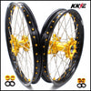 KKE 21 & 18 Enduro Rims for Suzuki RMZ250 2007-2018 RMZ450 2005-2017 Gold Nipple