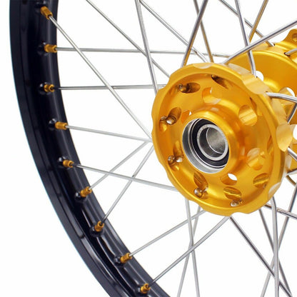 KKE 21 & 18 Enduro Rims for Suzuki RMZ250 2007-2018 RMZ450 2005-2017 Gold Nipple